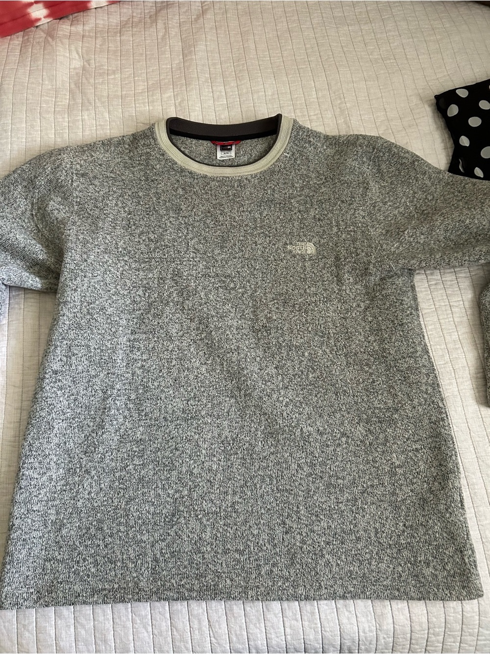 The North face grey fleece lined men’s sweatshirt XL outdoor hike Gorpcore